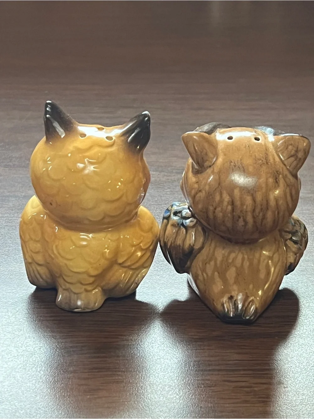 Vintage Ceramic Owl Salt and Pepper Shakers